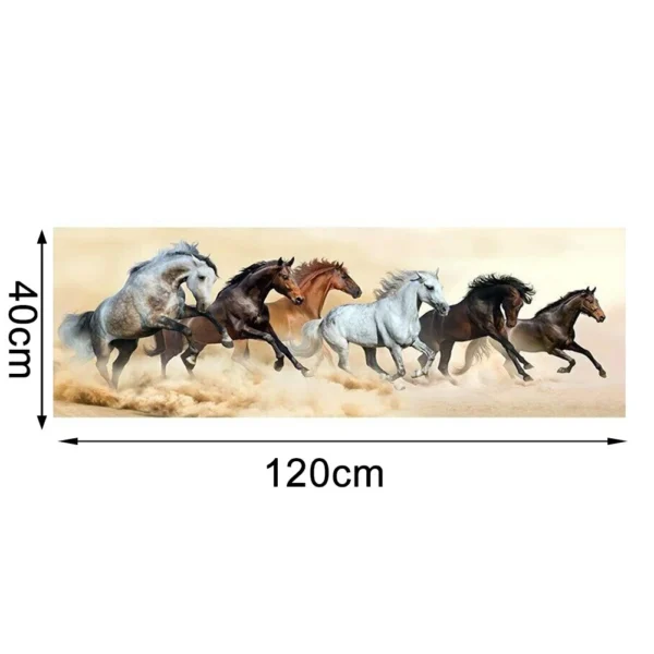 Modern Canvas Painting Featuring Six Running Horses - 40*120cm - Image 3