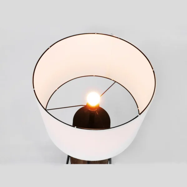62-inch Etagere Floor Lamp With 2 Wood Shelves - Image 2
