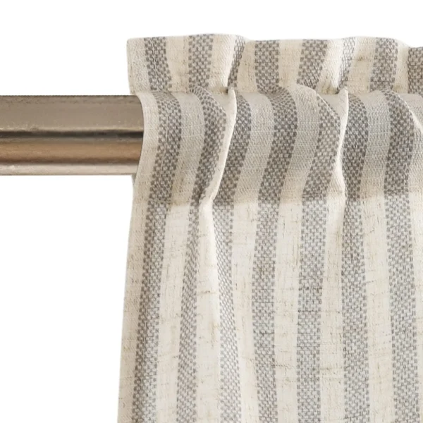 1 Panel Kitchen Valance Stripe Pattern - 18 inch (Grey) - Image 4
