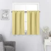 Set of 2 Blackout Insulated Curtain Tiers - 27"w X 36"l-yellow