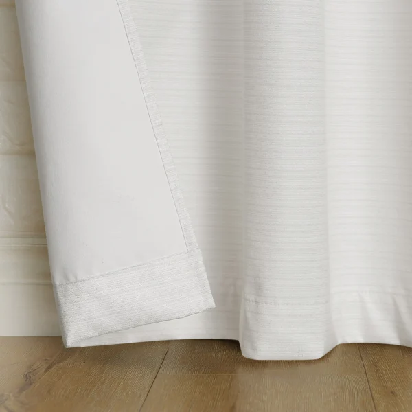 2-Pack Textured Thermal Insulated Curtain - 40" W X 84" L (Pearl White) - Image 3