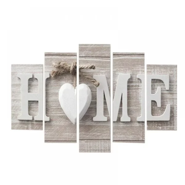 5Pcs Concise Fashion Wall Art Home Letter - Image 2