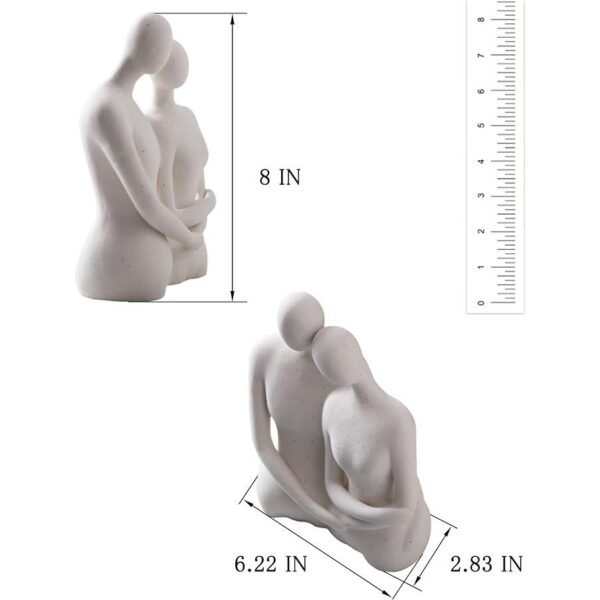 Couple Statue, Couple Figurine Shelf Decorations for Living Room, Shelves, Bookshlf - Image 2