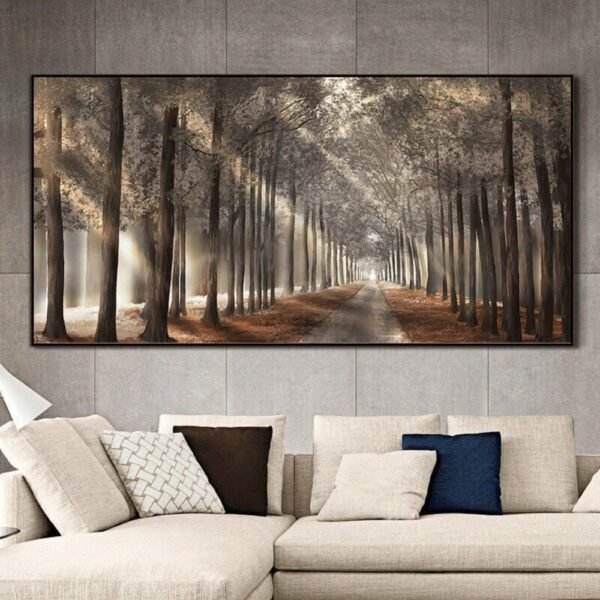 Large Forest Canvas Wall Art For Living Room
