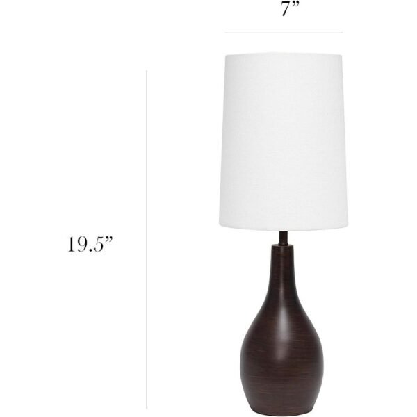 Simple Designs LT3303-RBZ Tear Drop Table Lamp, Restoration Bronze - Image 2