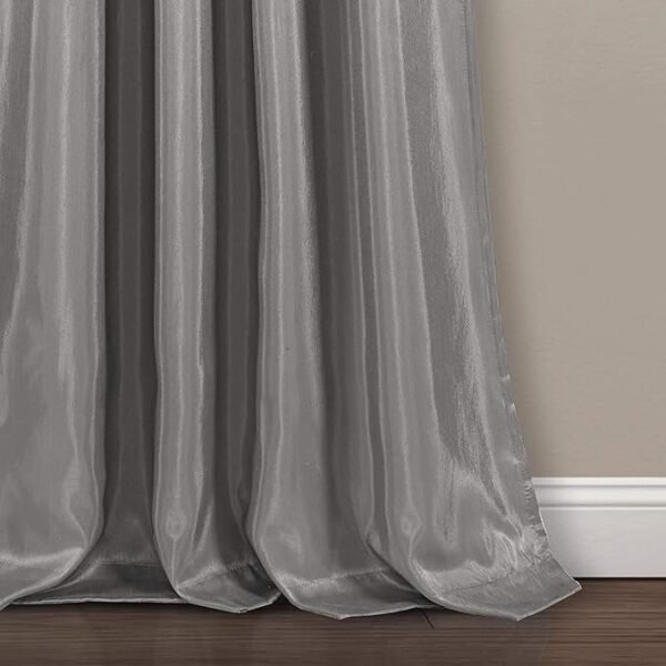 Lush Decor Night Sky Window Curtain Panel, Single, 42" W x 84" L, Silver & Black - Sequin Curtains - Image 3