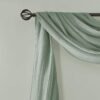 Voile Swag Curtains for Living Room, Kitchen, and Bedroom Decor, Weddings, Events - 37" x 216 - Image 2