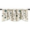 Royal Garden Valance Floral Window Kitchen Curtain (Single), 42”W x 18"L, Blue