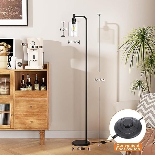 Floor Lamps for Living Room Bright Lighting with Glass lampshade - Image 2