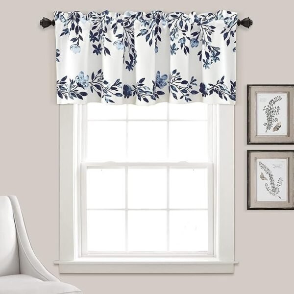 Light Filtering, Floral Vine Print, Beautiful, Modern, Elegant Home Decor 52" W x 18" L