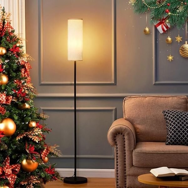 65'' Floor Lamp for Living Room - Standing Lamps with Beige Lampshade - Image 3