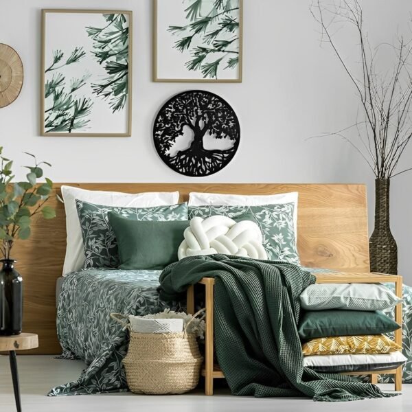 Tree of Life Wooden Wall Art Decor Wooden Tree Wall Sculpture 11.8 Inch - Image 3