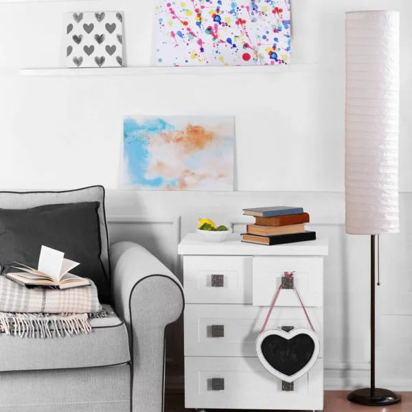 58-inch Floor Lamp With Rice Paper Shade - Image 2