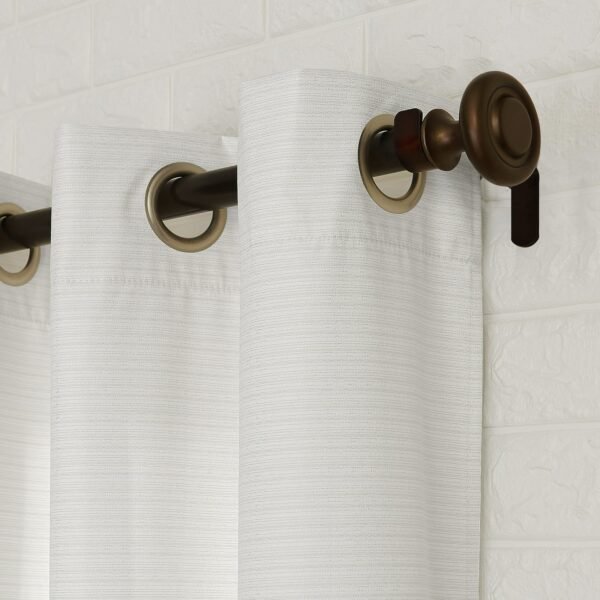 2-Pack Textured Thermal Insulated Curtain - 40" W X 84" L (Pearl White) - Image 2
